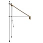 vidaXL Toldo manual retráctil 100 cm naranja y blanco a rayas vidaXL Toldo manual retráctil 100 cm naranja y blanco a rayas
