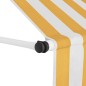 vidaXL Toldo manual retráctil 100 cm naranja y blanco a rayas vidaXL Toldo manual retráctil 100 cm naranja y blanco a rayas