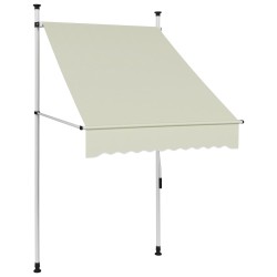 vidaXL Toldo retráctil de operación manual color crema 100 cm