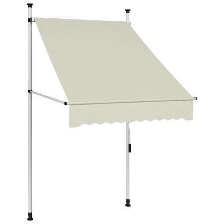 vidaXL Toldo retráctil de operación manual color crema 100 cm