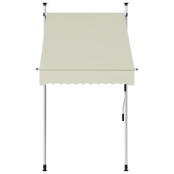 vidaXL Toldo retráctil de operación manual color crema 100 cm
