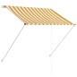 vidaXL Toldo retráctil amarillo y blanco 100x150 cm vidaXL Toldo retráctil amarillo y blanco 100x150 cm