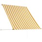 vidaXL Toldo retráctil amarillo y blanco 100x150 cm vidaXL Toldo retráctil amarillo y blanco 100x150 cm