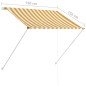 vidaXL Toldo retráctil amarillo y blanco 100x150 cm vidaXL Toldo retráctil amarillo y blanco 100x150 cm