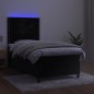 vidaXL Cama box spring colchón y LED terciopelo negro 100x200 cm vidaXL Cama box spring colchón y LED terciopelo negro 100x200 cm