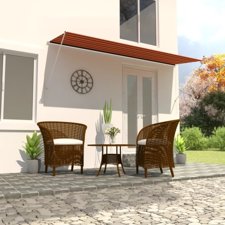 vidaXL Toldo retráctil naranja y marrón 400x150 cm