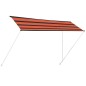 vidaXL Toldo retráctil naranja y marrón 400x150 cm vidaXL Toldo retráctil naranja y marrón 400x150 cm