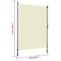 vidaXL Estor enrollable de exterior color crema 150x270 cm vidaXL Estor enrollable de exterior color crema 150x270 cm