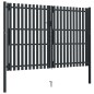 vidaXL Cancela doble de valla de acero gris antracita 306x250 cm 