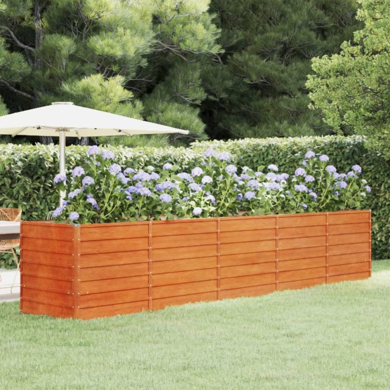 vidaXL Arriate oxidado de acero corten 400x80x77 cm vidaXL Arriate oxidado de acero corten 400x80x77 cm