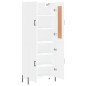vidaXL Aparador alto madera contrachapada blanco brillo 69,5x34x180 cm vidaXL Aparador alto madera contrachapada blanco brillo 69,5x34x180 cm