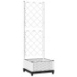 vidaXL Jardinera con enrejado PP blanco 40x40x121,5 cm vidaXL Jardinera con enrejado PP blanco 40x40x121,5 cm
