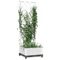 vidaXL Jardinera con enrejado PP blanco 40x40x121,5 cm vidaXL Jardinera con enrejado PP blanco 40x40x121,5 cm