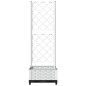 vidaXL Jardinera con enrejado PP blanco 40x40x121,5 cm vidaXL Jardinera con enrejado PP blanco 40x40x121,5 cm
