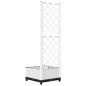 vidaXL Jardinera con enrejado PP blanco 40x40x121,5 cm vidaXL Jardinera con enrejado PP blanco 40x40x121,5 cm
