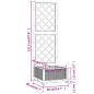 vidaXL Jardinera con enrejado PP blanco 40x40x121,5 cm vidaXL Jardinera con enrejado PP blanco 40x40x121,5 cm