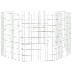 vidaXL Jaula para conejos de 8 paneles hierro galvanizado 54x80 cm