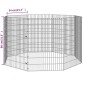 vidaXL Jaula para conejos de 8 paneles hierro galvanizado 54x80 cm vidaXL Jaula para conejos de 8 paneles hierro galvanizado 54x80 cm
