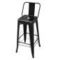 vidaXL Taburetes de cocina 2 unidades de acero negro vidaXL Taburetes de cocina 2 unidades de acero negro