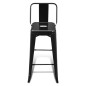 vidaXL Taburetes de cocina 2 unidades de acero negro vidaXL Taburetes de cocina 2 unidades de acero negro