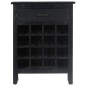 vidaXL Botellero de madera de mango maciza negro 56x35x75 cm vidaXL Botellero de madera de mango maciza negro 56x35x75 cm