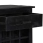 vidaXL Botellero de madera de mango maciza negro 56x35x75 cm vidaXL Botellero de madera de mango maciza negro 56x35x75 cm