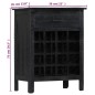 vidaXL Botellero de madera de mango maciza negro 56x35x75 cm vidaXL Botellero de madera de mango maciza negro 56x35x75 cm
