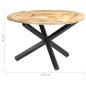 vidaXL Mesa de comedor redonda de madera maciza de mango 120x76 cm vidaXL Mesa de comedor redonda de madera maciza de mango 120x76 cm