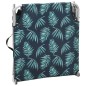 vidaXL Tumbona plegable de acero y tela con estampado de hojas vidaXL Tumbona plegable de acero y tela con estampado de hojas