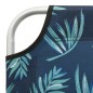 vidaXL Tumbona plegable de acero y tela con estampado de hojas vidaXL Tumbona plegable de acero y tela con estampado de hojas