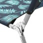 vidaXL Tumbona plegable de acero y tela con estampado de hojas vidaXL Tumbona plegable de acero y tela con estampado de hojas