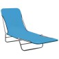 vidaXL Tumbonas plegables 2 unidades acero y tela azul vidaXL Tumbonas plegables 2 unidades acero y tela azul