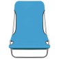 vidaXL Tumbonas plegables 2 unidades acero y tela azul vidaXL Tumbonas plegables 2 unidades acero y tela azul