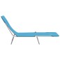 vidaXL Tumbonas plegables 2 unidades acero y tela azul vidaXL Tumbonas plegables 2 unidades acero y tela azul