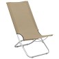 vidaXL Sillas de playa plegables 2 unidades tela gris taupe vidaXL Sillas de playa plegables 2 unidades tela gris taupe