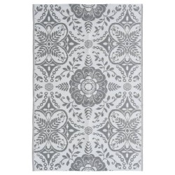 vidaXL Alfombra de exterior PP gris claro 120x180 cm