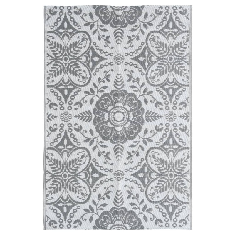 vidaXL Alfombra de exterior PP gris claro 120x180 cm vidaXL Alfombra de exterior PP gris claro 120x180 cm