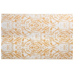vidaXL Alfombra de exterior PP naranja y blanco 190x290 cm