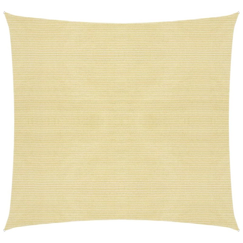vidaXL Toldo de vela HDPE beige 160 g/m² 7x7 m