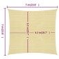 vidaXL Toldo de vela HDPE beige 160 g/m² 7x7 m