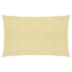 vidaXL Toldo de vela beige HDPE 160 g/m² 3x5 m