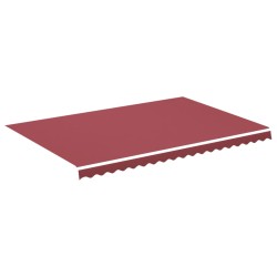 vidaXL Tela de repuesto para toldo rojo burdeos 4,5x3 m