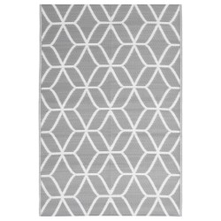 vidaXL Alfombra de exterior PP gris 140x200 cm