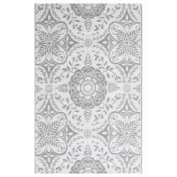 vidaXL Alfombra de exterior PP gris 140x200 cm