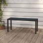 vidaXL Banco de jardín acero y WPC negro 110 cm vidaXL Banco de jardín acero y WPC negro 110 cm