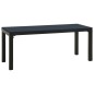 vidaXL Banco de jardín acero y WPC negro 110 cm vidaXL Banco de jardín acero y WPC negro 110 cm