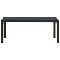 vidaXL Banco de jardín acero y WPC negro 110 cm vidaXL Banco de jardín acero y WPC negro 110 cm