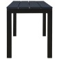 vidaXL Banco de jardín acero y WPC negro 110 cm vidaXL Banco de jardín acero y WPC negro 110 cm
