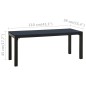 vidaXL Banco de jardín acero y WPC negro 110 cm vidaXL Banco de jardín acero y WPC negro 110 cm