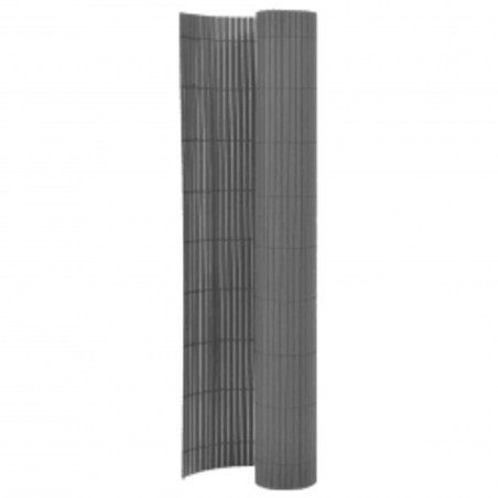 vidaXL Valla de jardín doble cara gris 110x400 cm